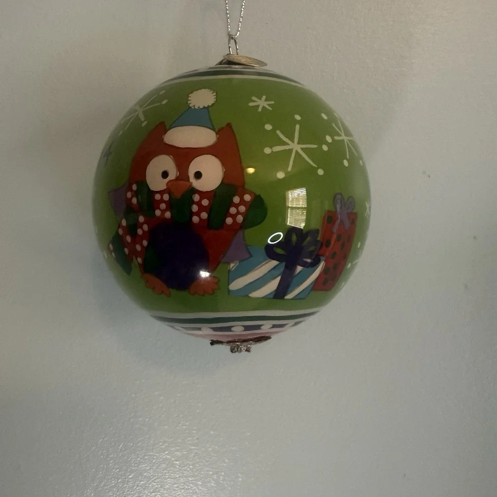 Pier One Collectible Li Bien Owls Ornament 2014 B Beautifully Made‎ Christmas